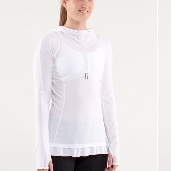 lululemon athletica Tops - Lululemon Athletics Lululemon Run: In The Sun Pullover White Long Sleeve Sz 8